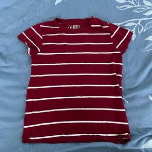 simple red/white tee